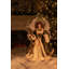 18'' Handmade Fabric Lighted Tree Topper-40153075