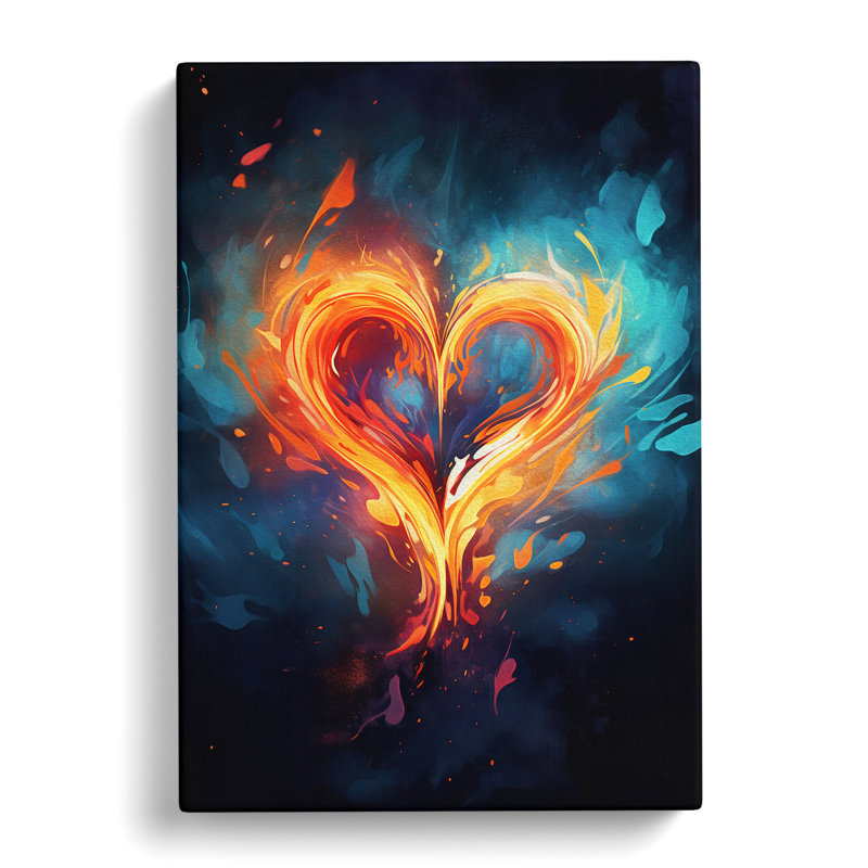 Love Heart Digital Art - Wrapped Canvas, 60cm H x 40cm W x 3cm D