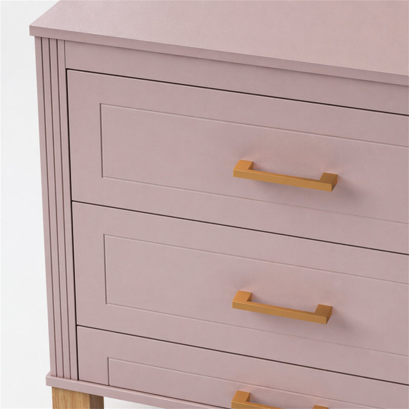Commode double 6 tiroirs, Pink