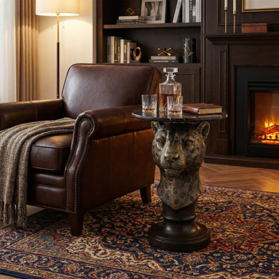 Table d'appoint Leopard Head