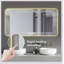Miroir de salle de bain sans cadre à DEL avec éclairage à intensité variable tricolore résistant à la corrosion et fonction désembuage à une touche