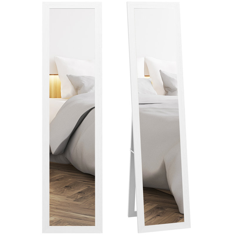 Mahalet Rectangle Floor Mirror, White