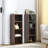 8 Tall Bookcase With Adjustable Shelves, Multi-Functional Double- Media Tower Rack For Home Office, And Easy Design Structure-126094317