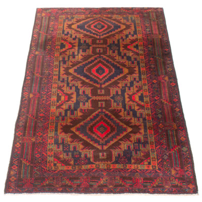 Teimani Dark Brown Rug 3'7" x 6'6"