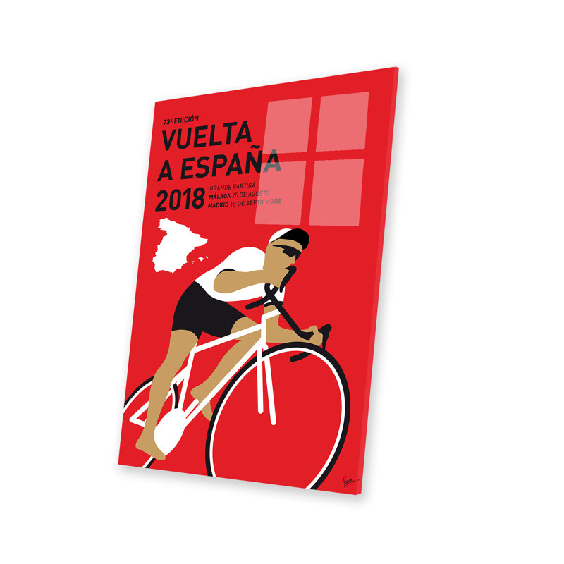 « vuelta a espana », reproduction d’impression sur toile chungkong minimal affiche, H 24 po x l 16 po x P 0,25 po