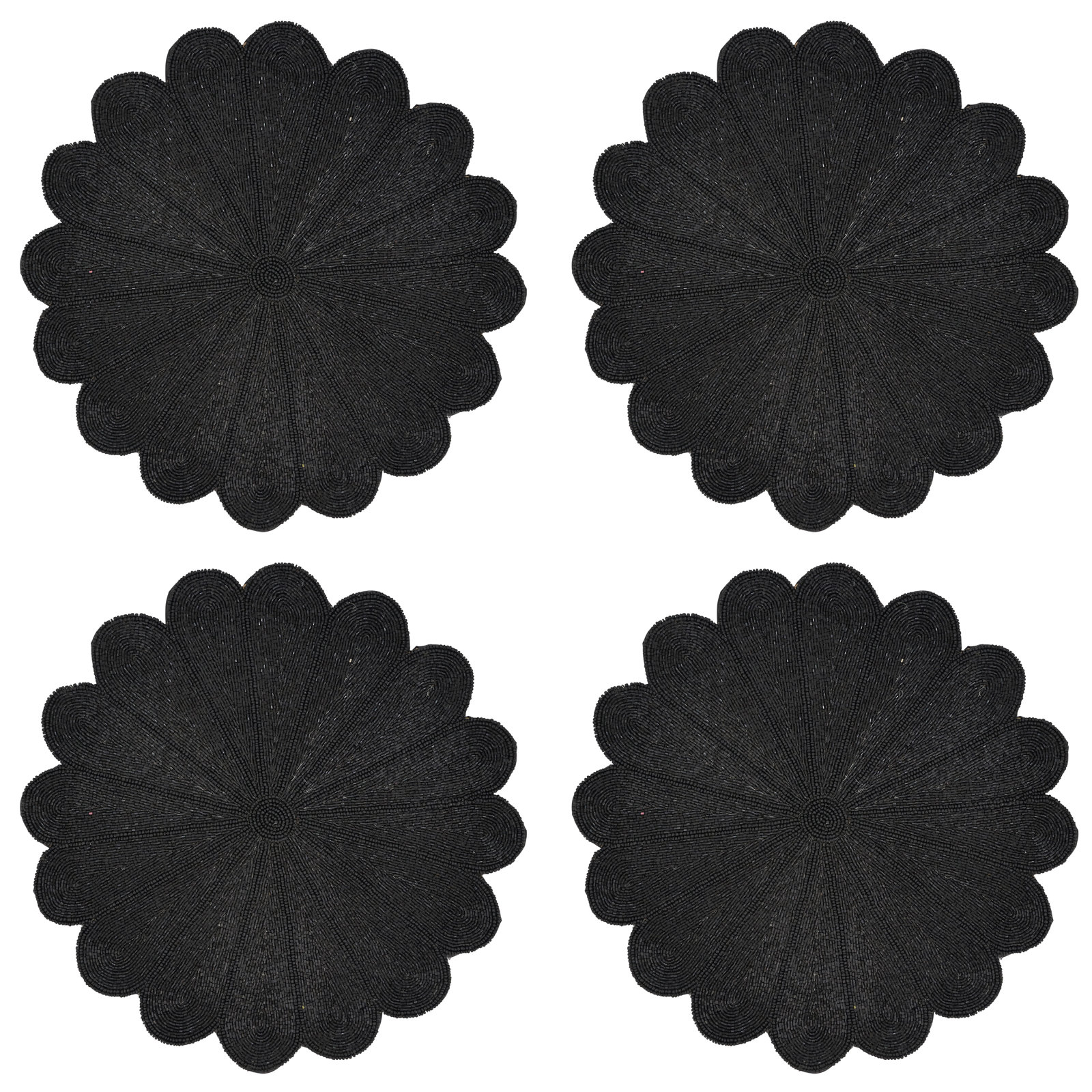 Kaeto Beaded Placemat, Black