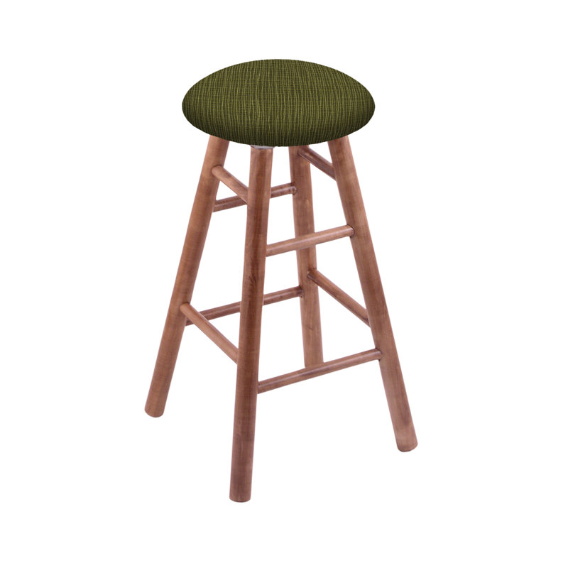 Tabouret tournant 36", Chêne cerisier foncé, Perroquet graphique