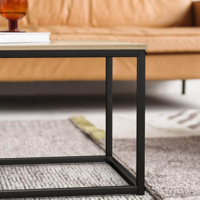 Adkinson Coffee Table with Storage, Wood colour