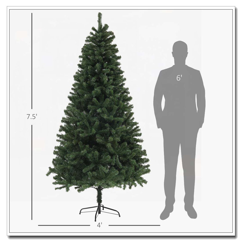 Arbre de Noël artificiel 7,5 pi, H 7,5 pi