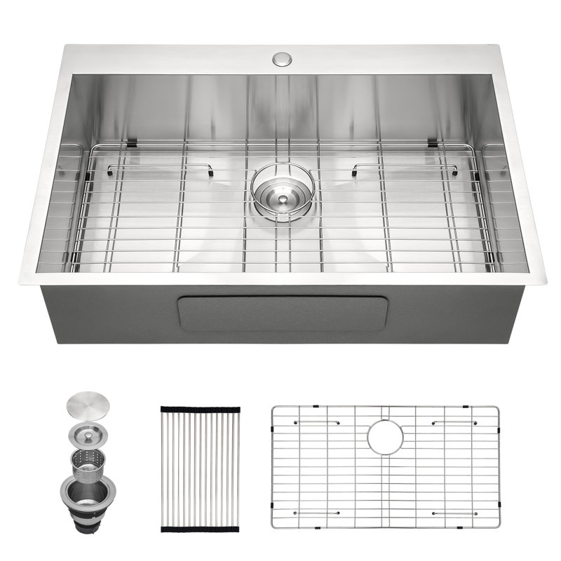 30'' L Single Bowl Stainless Steel Kitchen Sink