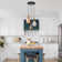 Cluster 3 Light Dimmable Glass Pendant with Different Lampshades Colors