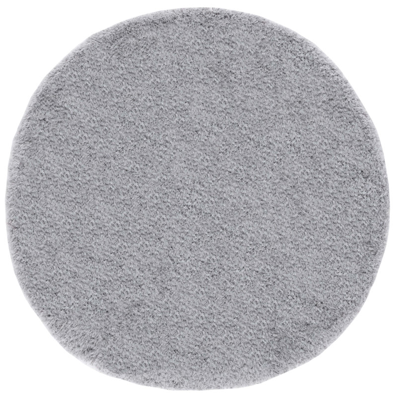 Jayne Shag Hand Tufted Performance Solid Color Rug, Round 4'