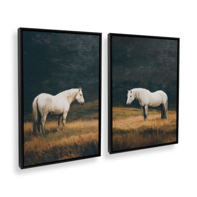 «Snowy Horse Vibes», ensemble de 2 impressions