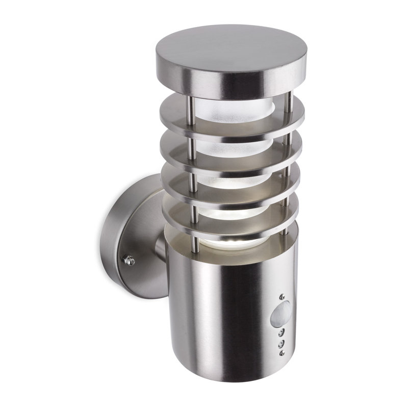 Silver 9.84cm H Integrated LED Outdoor Wall Lantern