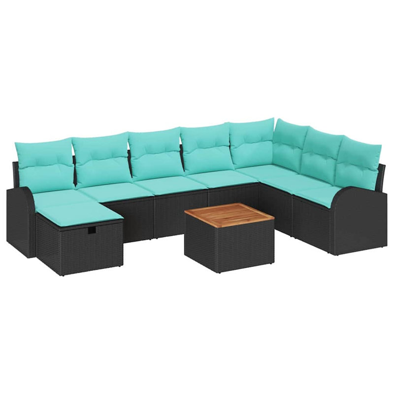 Ensemble de canapé de jardin avec coussin 9 pièces vidaXL
