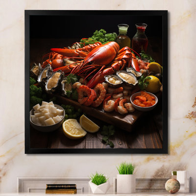 Assortiment de fruits de mer IV sur toile