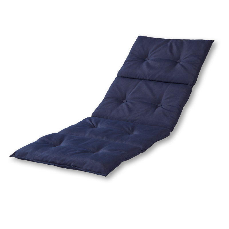 Shipton Outdoor Chaise Lounge Pad, Navy