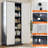 71" Metal Storage Cabinet, Garage Storage Organizer with Locking Doors and Adjustable Shelves-1065995615