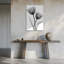 Tableau sur toile « Tulipes fantomatiques » (photographie aux rayons X), 61 x 91 cm, impression sur châssis, décoration murale botanique en noir et blanc pour salon, chambre et bureau.