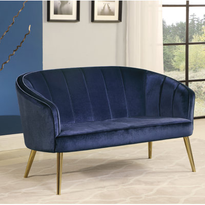 Perrodin 57.5'' Velvet Settee