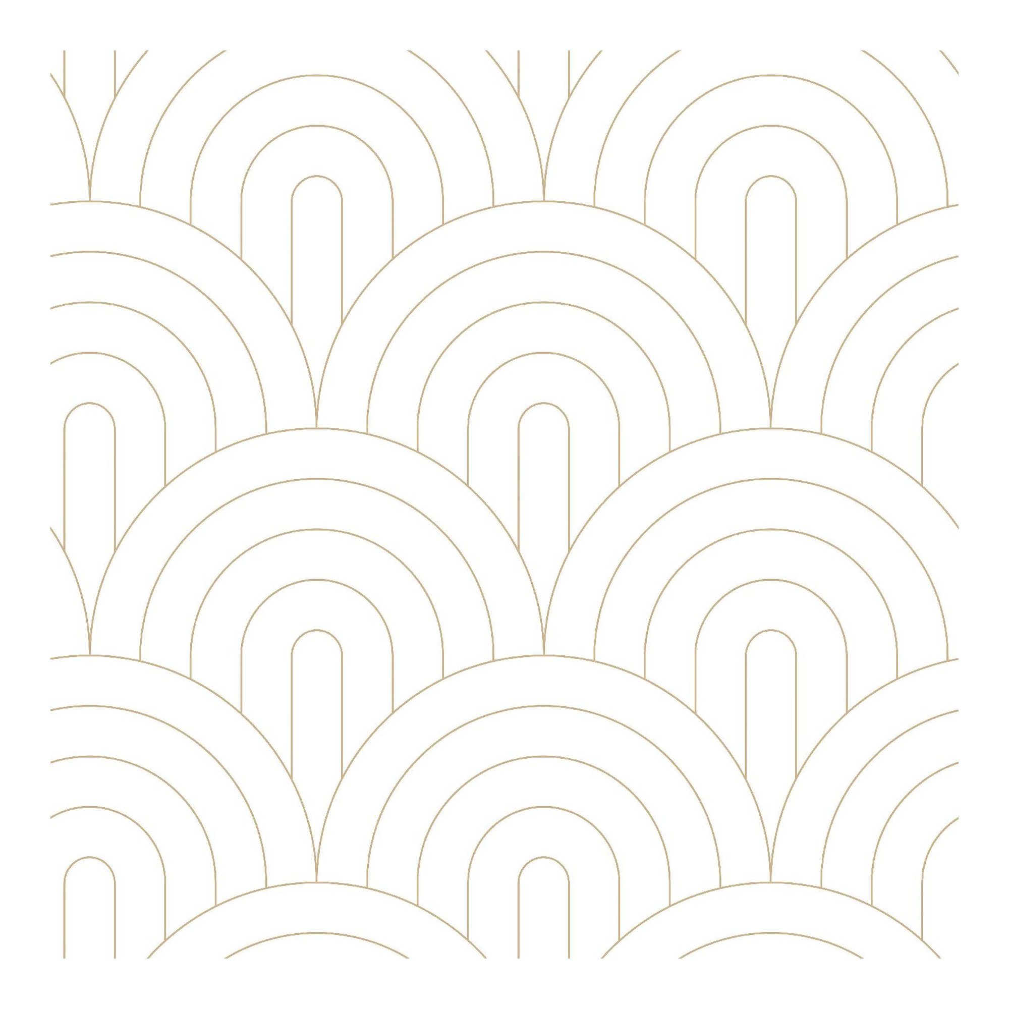 Rasha Modern Geometric Wallpaper, White