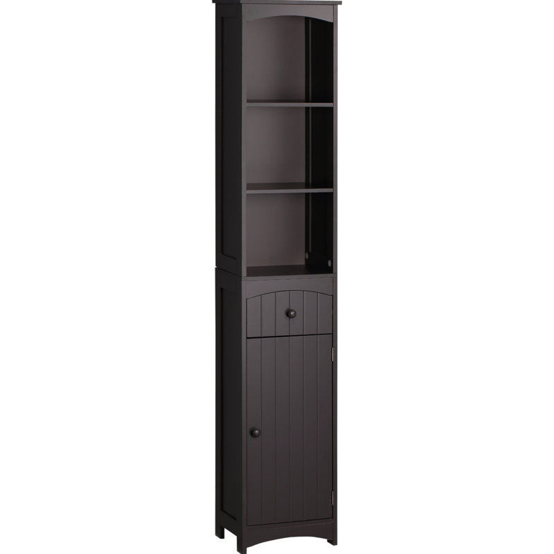 Brown Bathroom Shelf - 3 And Drawer For Essentials Storage Unit In Optimizing Organization