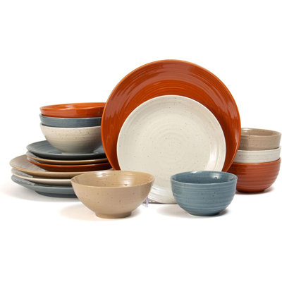 16-Piece Stoneware Dinnerware Set Service for 4