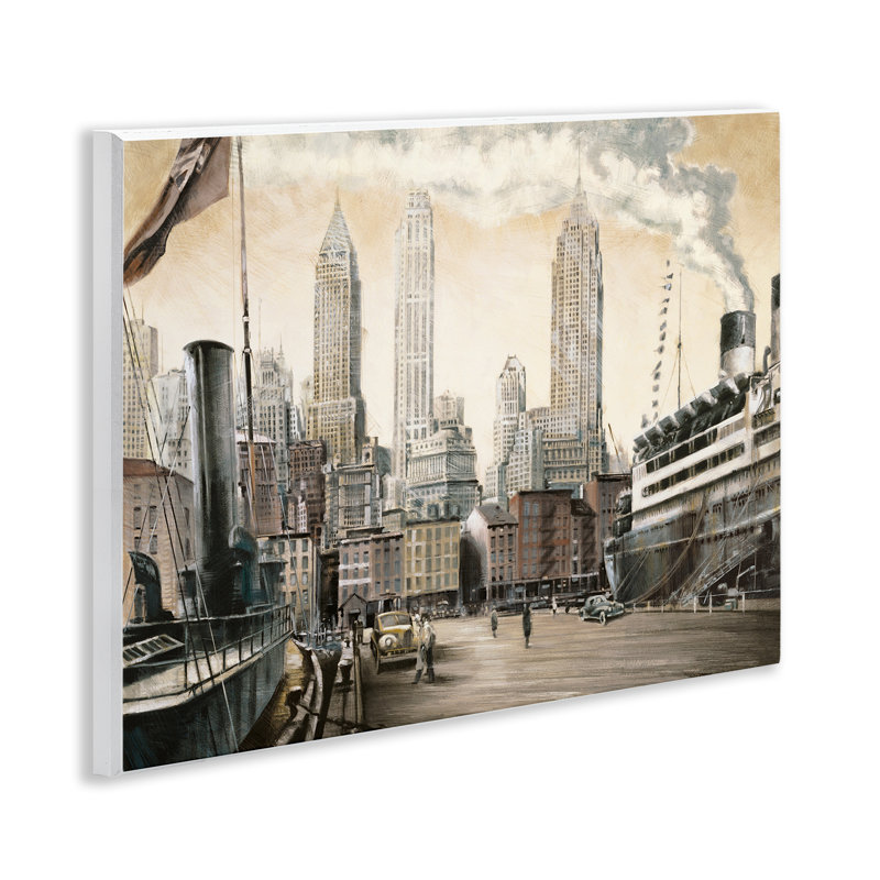 Urban Boat Harbour Wall Plaque Art by Matthew Daniels