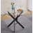 Round Dining Table with cross metal leg and tempered glass-2103568127-2095775445-2094063322
