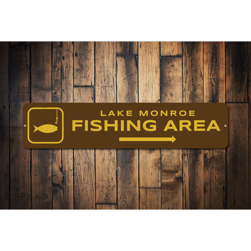 Plaque de pêche personnalisée en aluminium, H 4 po x l 18 po x P 0,04 po