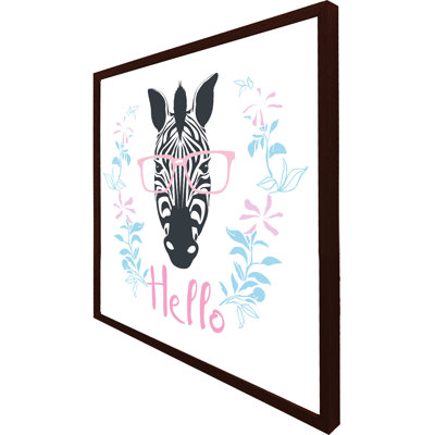 Biaggio Hello Zebra - Single Picture Frame Print