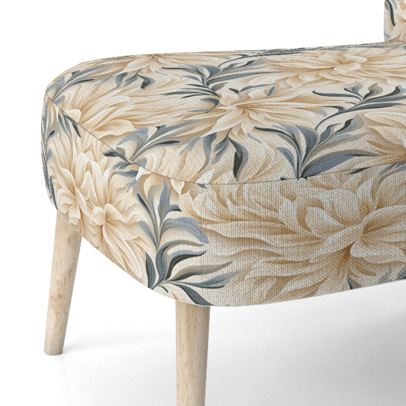 Chaise d'appoint rembourrée Coastal Driftwood Elegance Tropical