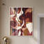 «Collage of a Red World III Shadowbox Print» par Art Remedy, cadre blond, 36 x 45-711259724-711259765