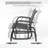 Outsunny Porch Glider, Metal Frame Swing Glider Chair With Breathable Mesh Fabric, Curved Armrests And Steel Frame For Garden, Poolside, Backyard, Balcony, Black-1753889977
