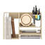Aaban Home Office Wood Desktop Book and File Organiser with Storage-854173300