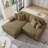 Yalisa 83.5"W 2 - Piece Modern Upholstered Modular Sectional Sofa with Solid Wood Leg-101904360