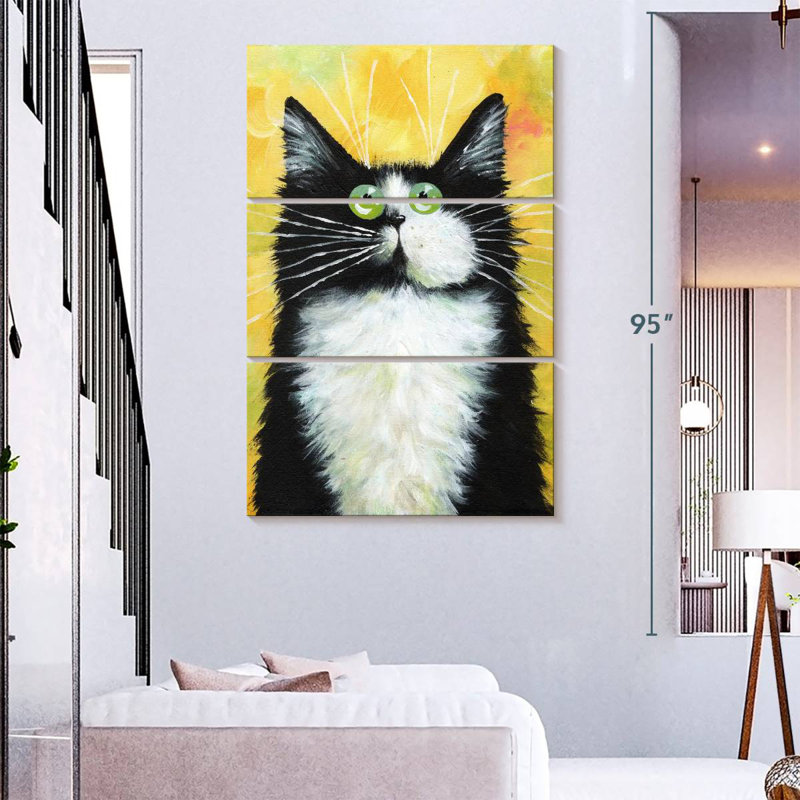 Brampt Tux On Yellow, 74" H x 48" W