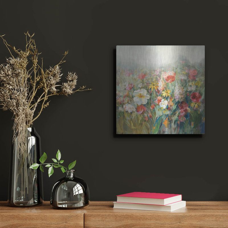  'Mountain Meadows Autumn' by Danhui Nai Metal Wall Art, 12" H x 12" W