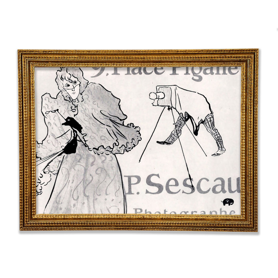 Photorapher Sescau von Toulouse Lautrec - Einzelne Bilderrahmen Kunstdrucke