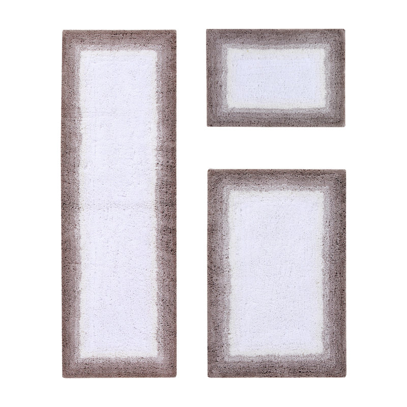 Ensemble de tapis pour salle de bain 100% coton 1615 GSM Benine, 3 PC (17 po x 24 po | 21 po x 34 po | 20 po x 60 p, Beige