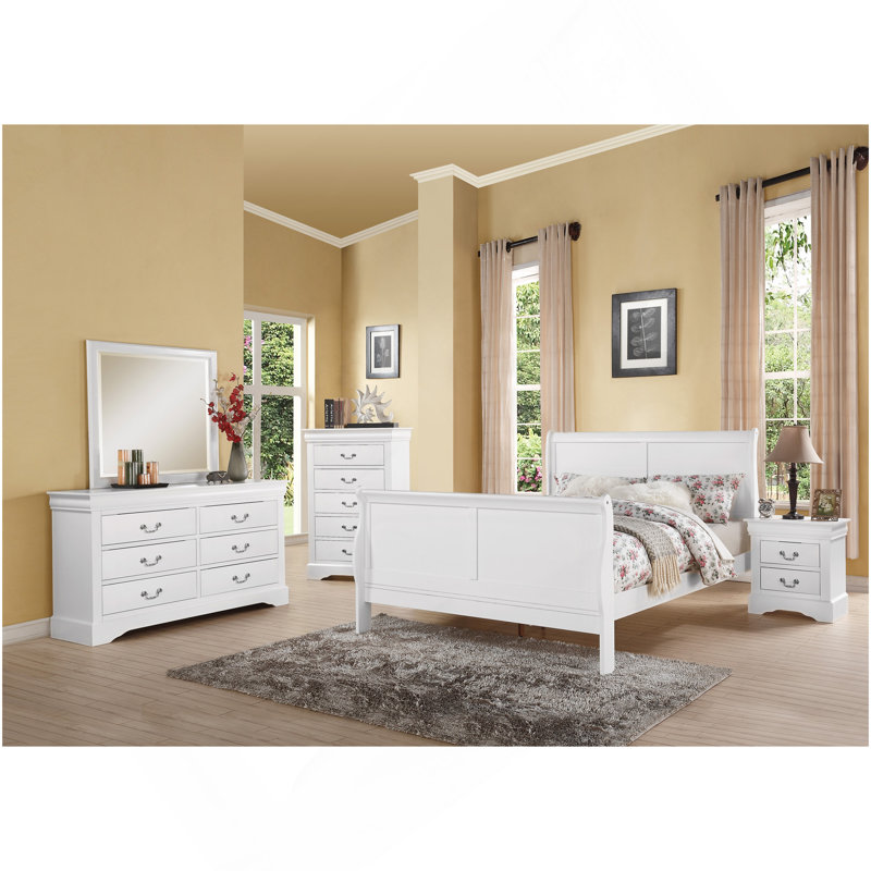 White Queen Bed, Queen