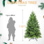 Arbre de Noël de 6 pi avec 1032 pointes Pe +, structure à charnières pour une installation sans effort, base en métal stable, décor classique complet et réaliste avec installation facile, soutien, charme des Fêtes