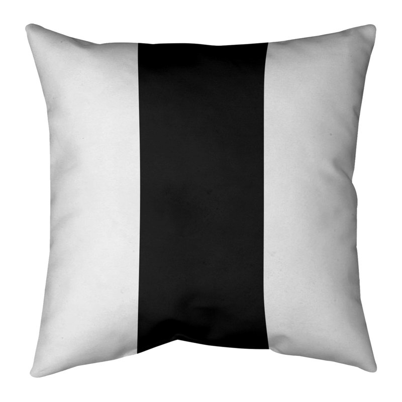 Reversible Pillow Cover, White/Black/White, 14" x 14"