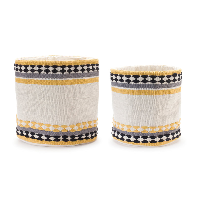 Ensemble de 2 paniers en coton