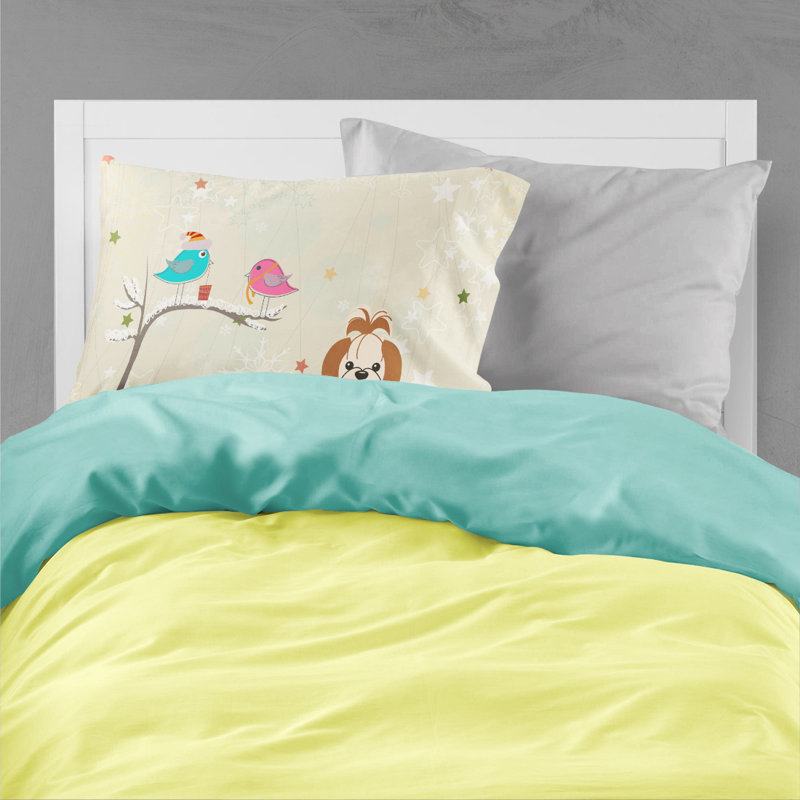 Microfiber, Red White Shih Tzu