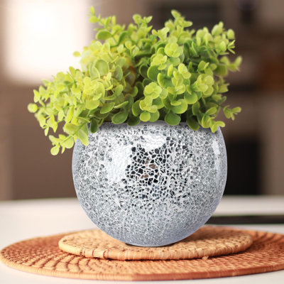 Pot de fleurs suspendu en mosaïque avec pot à fleurs pour plante d'intérieur