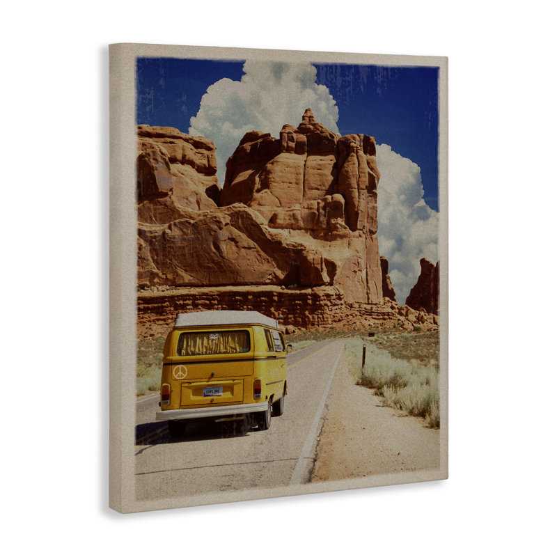 Toile rétro «Desert Desert Adventure», conception par Old Red Truck, H 30 po x l 24 po