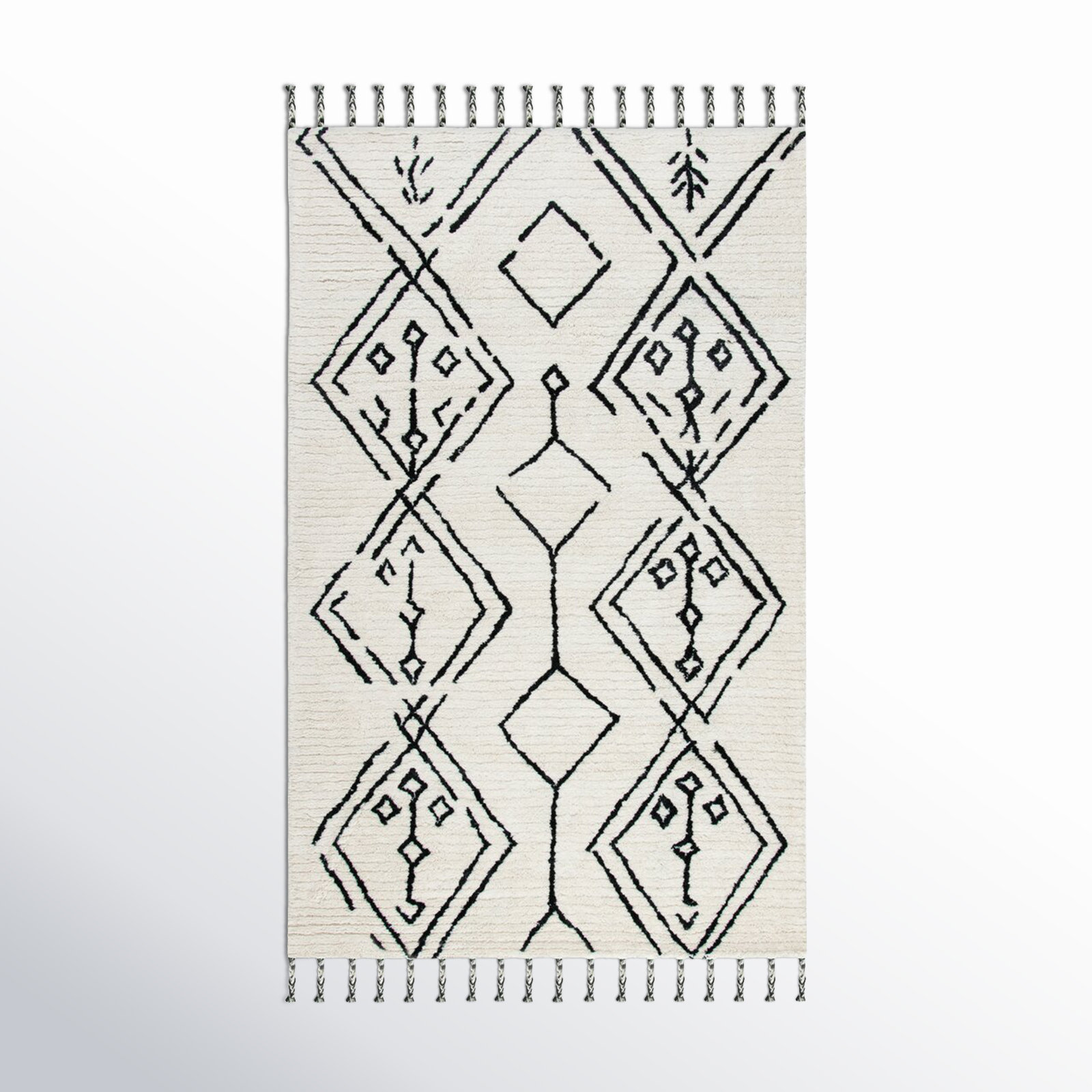Ezzie Handmade Rug, Rectangle 4' x 6'
