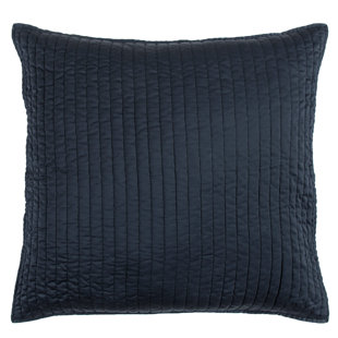 Satin Channel Silky Satin Design Solid Color Classic Modern Quilted Euro Sham 27x27 inch
