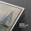 Doux bleu voilier, art de paysage marin, photos de salon, impression sur toile encadrée, 3 pièces-130379653-130379655